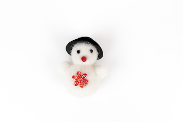 Snowman on white background