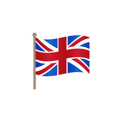 vector flat great britain, united kingdom union jack flag icon. Isolated illustration on a white background. English national cultural state symbol for your design