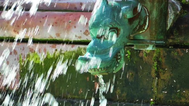 Animal Sculpture on Fountain in Frankfurt