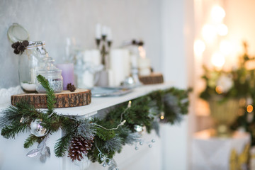 Christmas decorations, Christmas tree, gifts, new year