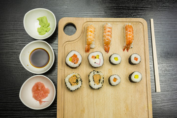 Fototapeta na wymiar Food straight from Japan or sushi.