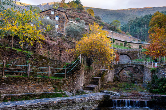 River in historical village piodao
