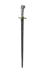 Small antique sword on a white background.