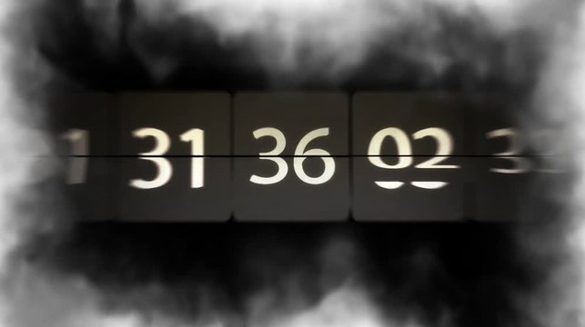 Infinite numbers. The numbers change rapidly. enumerator