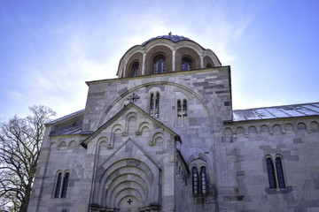 Fototapeta na wymiar Studenica orthodox monastery from 12th century, located in Serbia