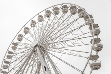 White Ferris wheel.