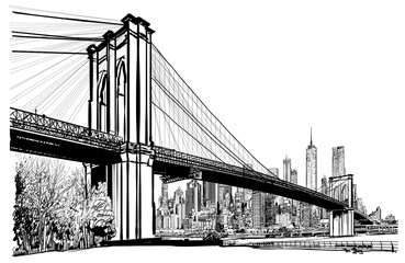 Naklejki  Most Brookliński w Nowym Jorku