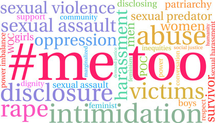 Fototapeta premium Me Too Word Cloud on a white background. 