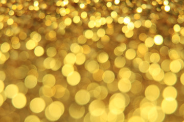 Gold abstract light bokeh background
