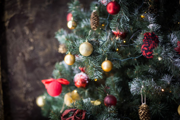 Christmas decorations, Christmas tree, gifts, new year