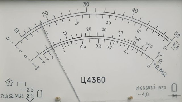 Electric Voltage Meter.Electrician using voltmeter for checking office equipment