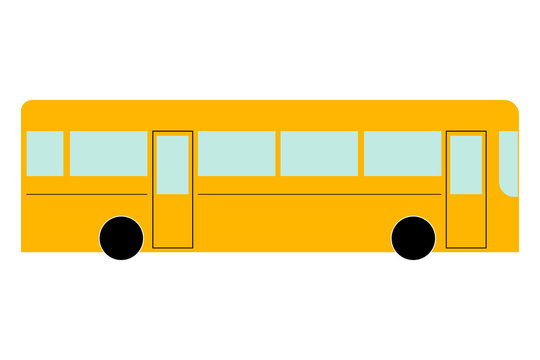School bus Yellow vector illustration 