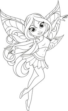  cute fairy with wings.