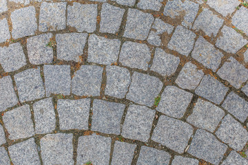 texture of stone pavement tiles cobblestones background