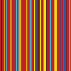 Retro Color Straight Vertical Variable Width Stripes