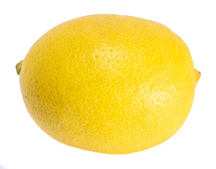 lemon isolated on white background.Tropical fruit. View from above.