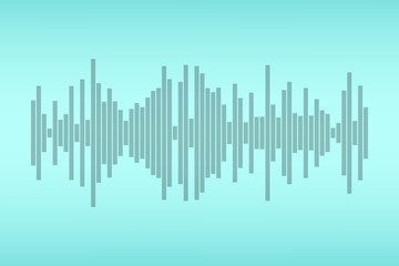 Sound wave. Vector audio technology illustration.