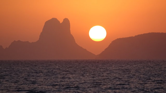 Sunset West of Ibiza from the Sea