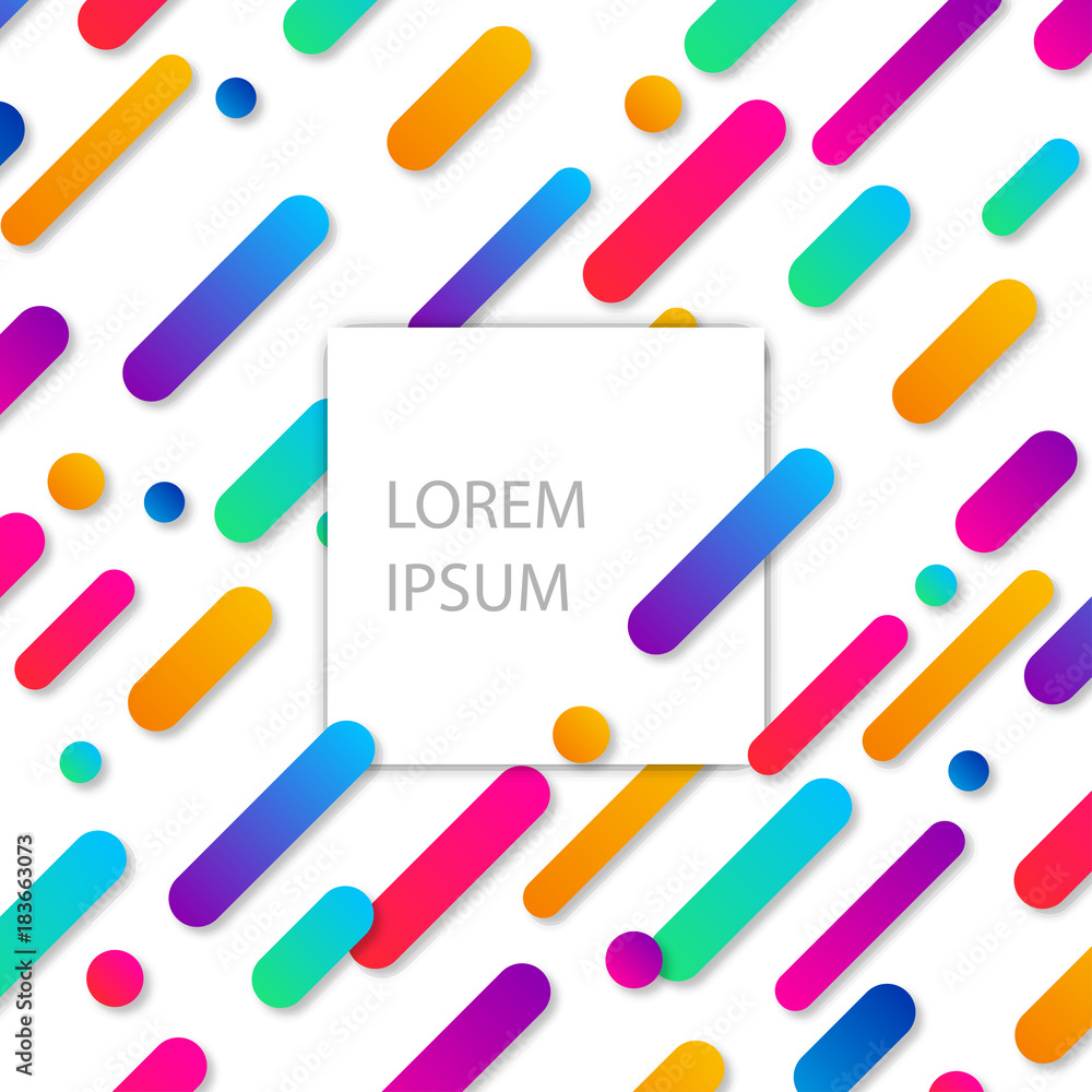 Poster vector template. minimalistic cover design. cover with geometric pattern with gradients composition.