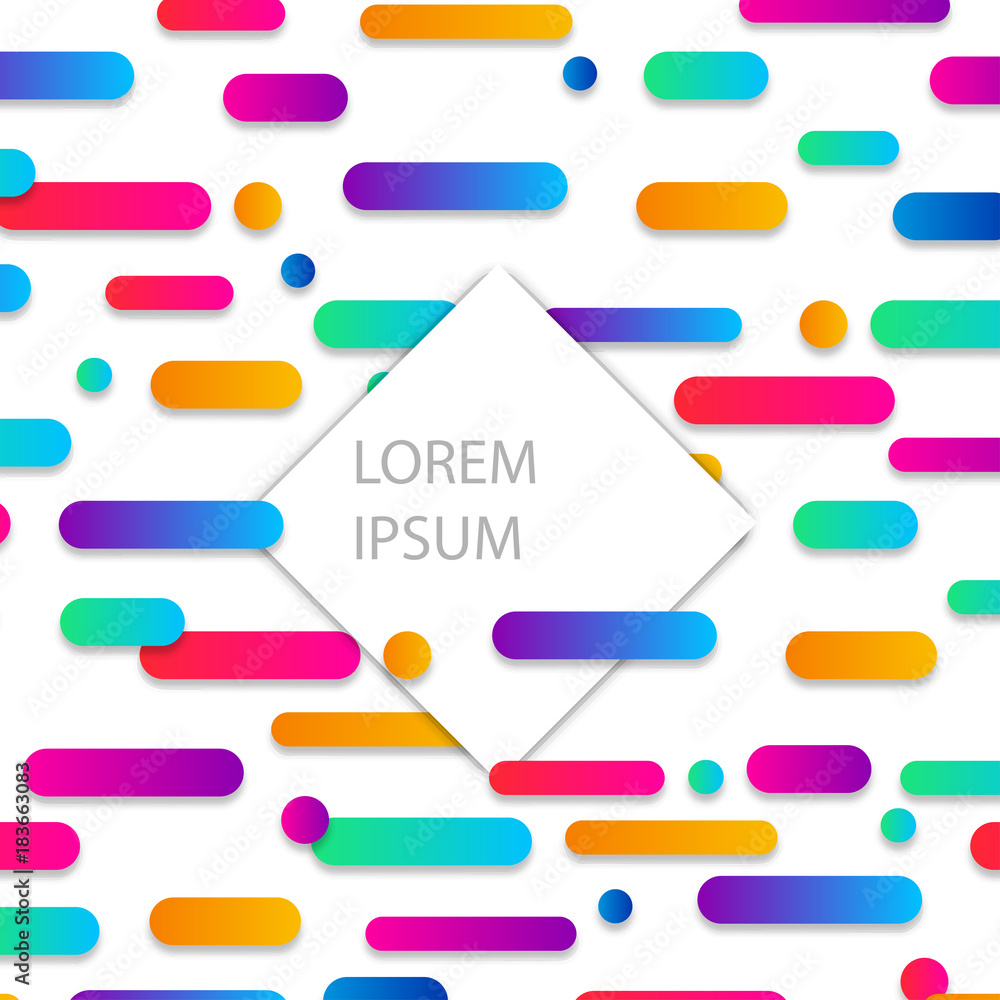 Poster vector template. minimalistic cover design. cover with geometric pattern with gradients composition.