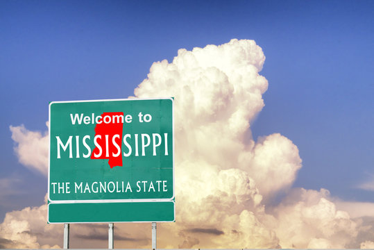 Mississippi, Welcome Road Sign