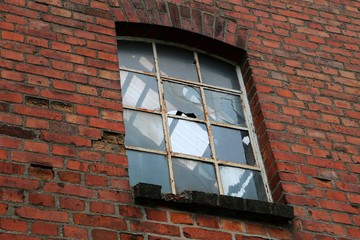 broken window from a ruin