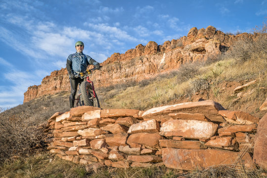 riding fat bike on mountain trail in Colorado