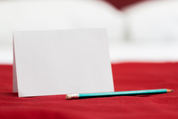 notes in a hotel room