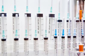 Medical syringes of different sizes