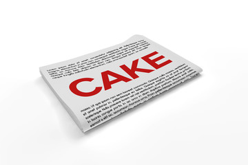 Cake on Newspaper background