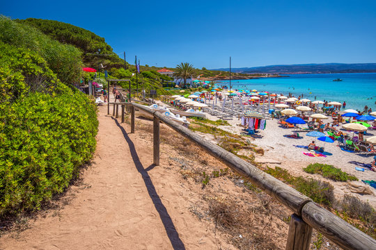 Spiaggia delle Bombarde beach near Alghero, Sardinia, Italy.