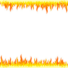 Fire frame - white background