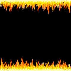 Fire frame - black background