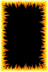 Fire frame - black background