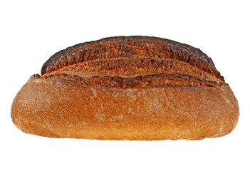 Rye bread isolated on white background