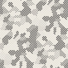 Modern Stylish Halftone Texture. Endless Abstract Background With Random Circles. Vector Seamless Mosaic Pattern.