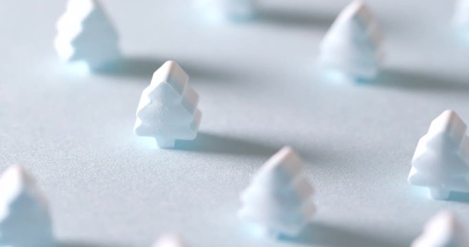 Blue christmas tree candy