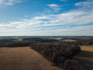 Beautiful Clouds over Rural Southern York County in New Freedom, Pennsylvania