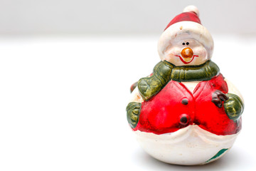 Christmas Snowman on a White Background 