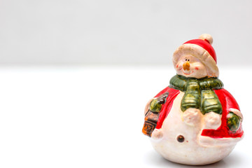 Christmas Snowman on a White Background 