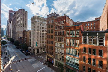 Downtown Culrural District next to Allegheny Landing in Pittsburgh, Pennsylvania