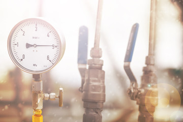 Pressure gauge in oil and gas production process for monitor condition the gauge for measure  