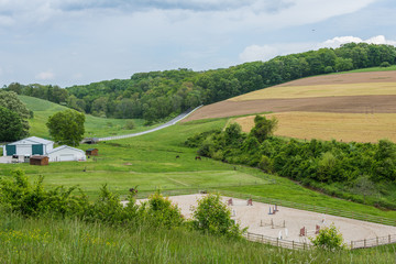 Fototapeta na wymiar Farmland Surrounding William Kain Park in York County, Pennsylvania