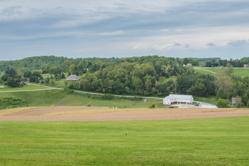Fototapeta na wymiar Farmland Surrounding William Kain Park in York County, Pennsylvania