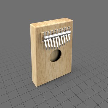 Wood kalimba with metal keys