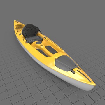 Yellow single person kayak