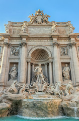 Fototapeta na wymiar Trevi water fountain in Rome