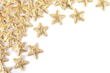 Fototapeta na wymiar golden confetti stars