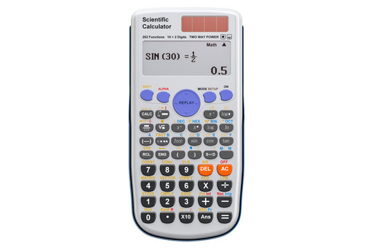 Scientific calculator, 3D rendering