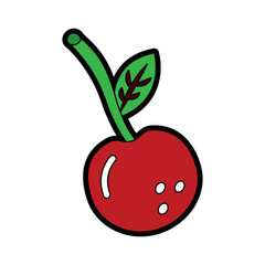cherry fruit icon image vector illustration design